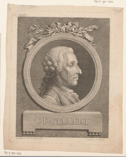 Portrait of Christian Fürchtegott Gellert