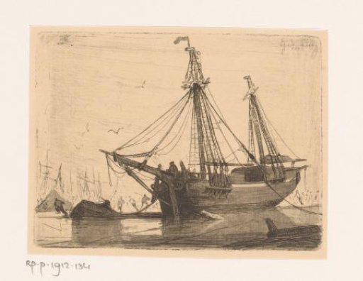 Sailing ship in the dry dock in Antwerp
