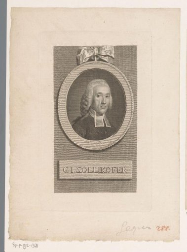 Portrait of Georg Joachim Zollikofer