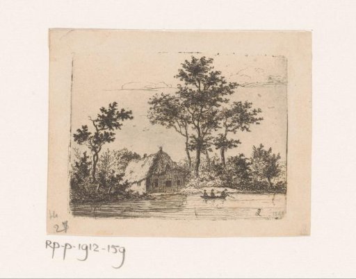 Landscape at Pont-à-Celles with a small building by the water