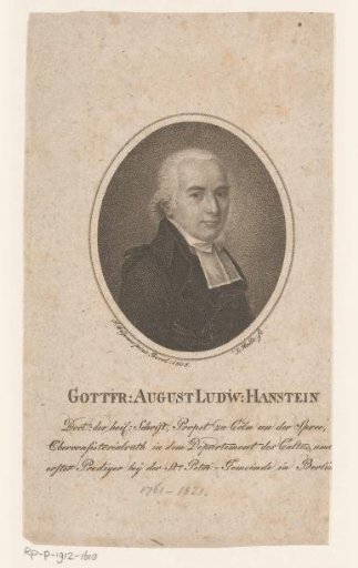 Portrait of Gottfried August Ludwig Hanstein