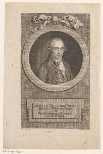 Portrait of Christian Gottlieb von Gmelin