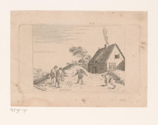 Landscape with Bowlers near a House
