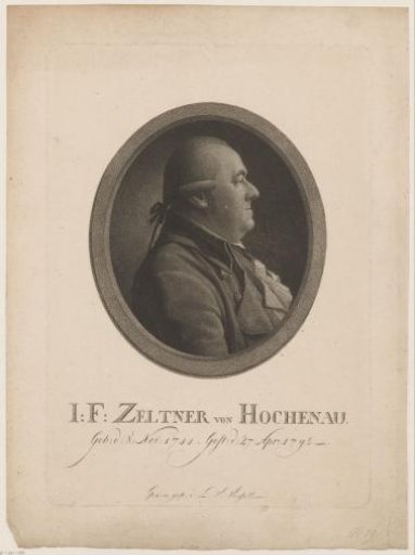 Portrait of I.F. Zeltner von Hochenau