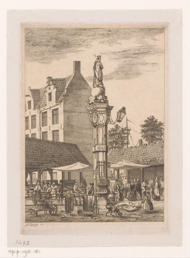 Fountain on the Old Fish Market in Antwerp