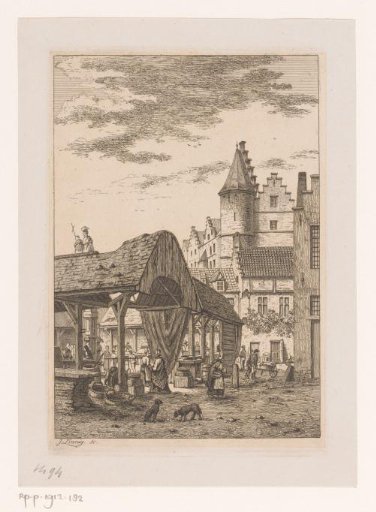 View of the old fish market in Antwerp