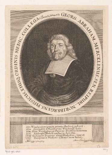Portrait of Georg Abraham Merklein