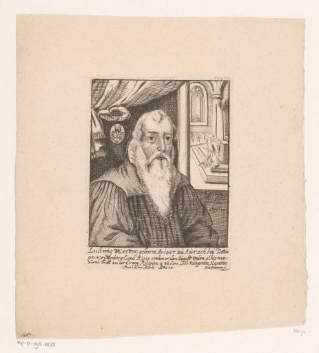 Portrait of Ludwig Wurster with Wurster Praying Before an Altar in the Background