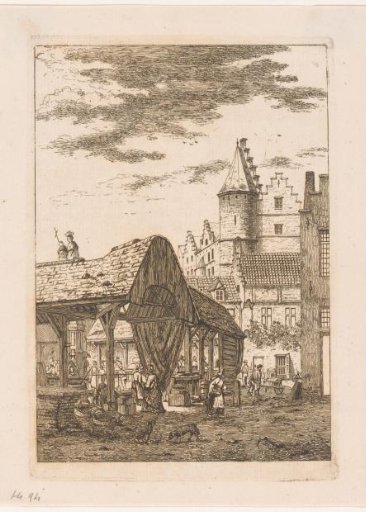 View of the Old Fish Market in Antwerp