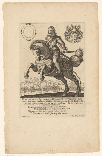 Portrait of Dodo von Knyphausen zu Innhausen on horseback