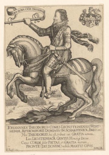 Portrait of Johan Theodor Löwenstein on horseback
