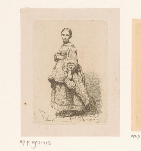 Standing woman with a jug in her hand