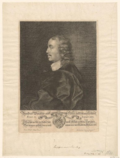 Portrait of Benedikt Winckler aged 32