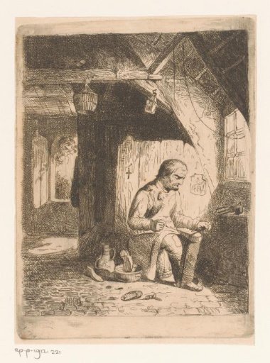 Shoemaker at work