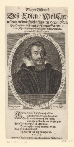 Portrait of Matthias Hoë van Hoënegg