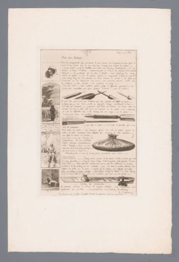 Letter on etching techniques with illustrations of various tools