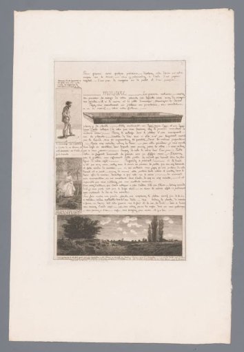 Letter on etching techniques with illustration of an etching bath