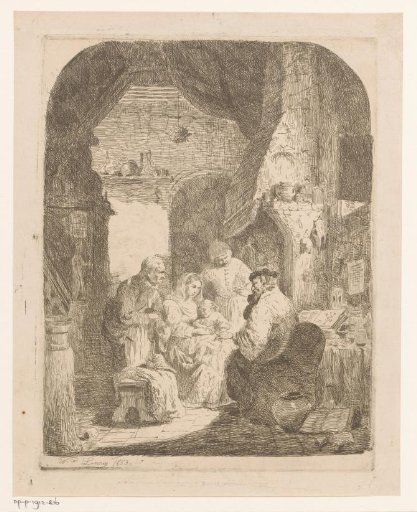 Family with a sick child at the doctor's