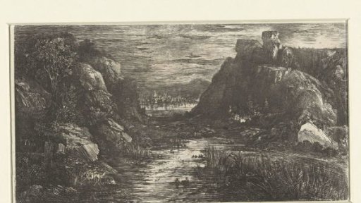 Landscape with a view of a city