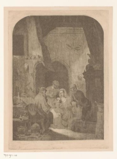 Family with a sick child at the doctor's