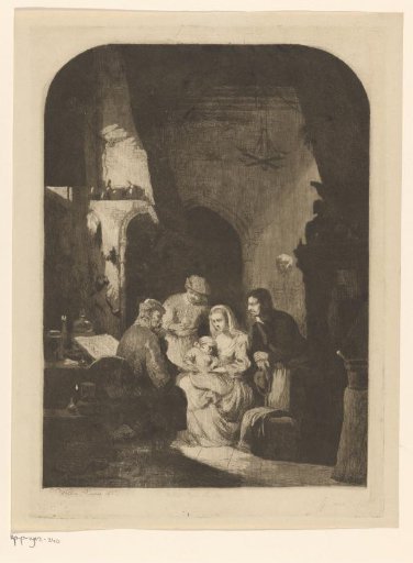 Family with a sick child at the doctor's
