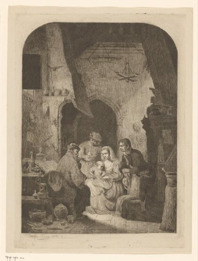 Family with a sick child at the doctor's