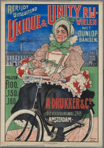 Poster for Unique and Unity bicycles.