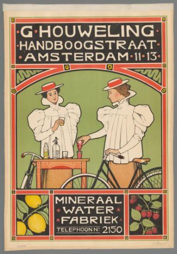 G. Houweling, Handboogstraat 11 13, Amsterdam. Mineral Water Factory.