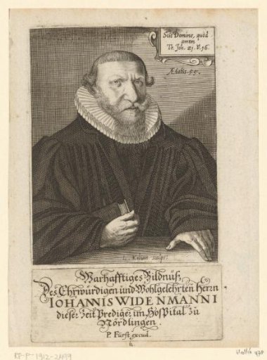 Portrait of Johann Widenmann, aged 55