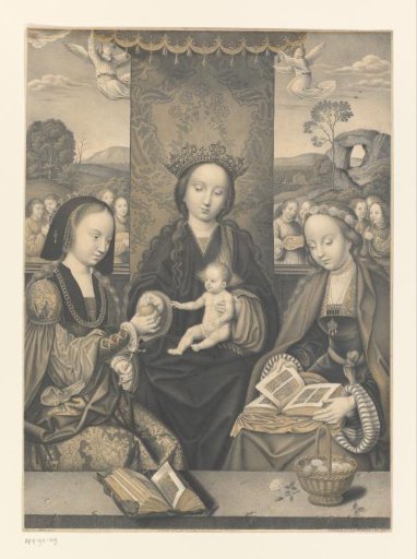 Mary with child and two female saints