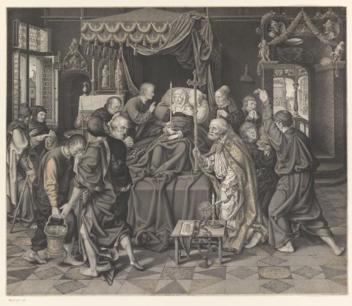 Mary on Her Deathbed Surrounded by Apostles