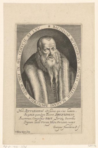 Portrait of Balthasar Rittershausen at the age of 65