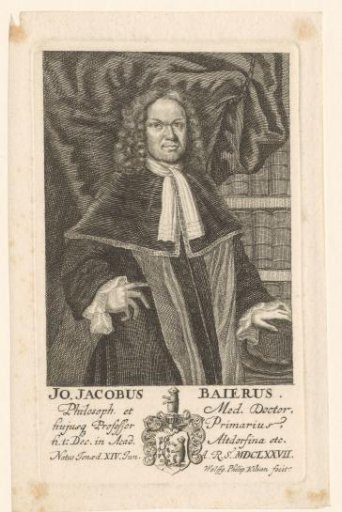 Portrait of Johann Jacob Baier