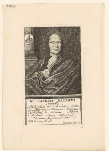 Portrait of Johann Jacob Baier