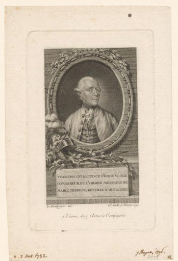 Portrait of Friedrich Wilhelm Hohenlohe-Kirchberg