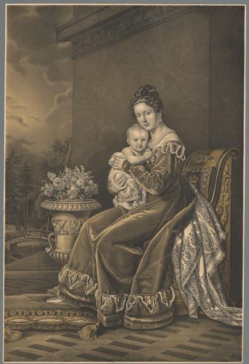 Portrait of Pauline Therese of Württemberg with Her Son Charles