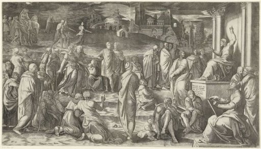 Christ preaching to the people