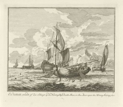 Double Sea Boat on the Fishing Grounds