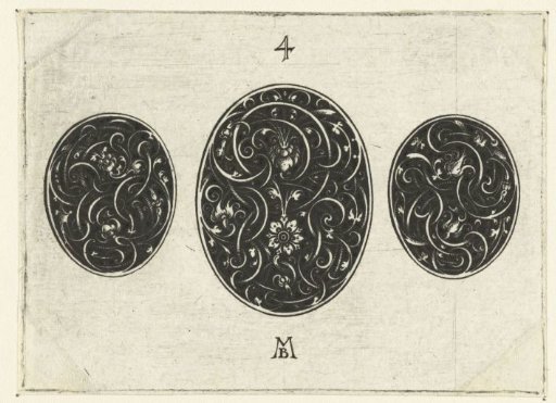 Large oval between two smaller ovals