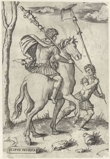 Roman Generals Scipio Africanus Maior on Horseback and Scipio Africanus Minor