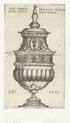 Goblet with lid, decorated with oval medallions