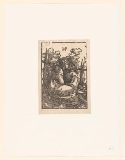 Lovers Seated before a Fence