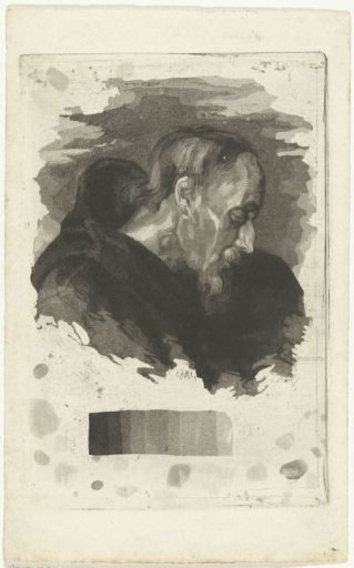 Portrait bust of a monk