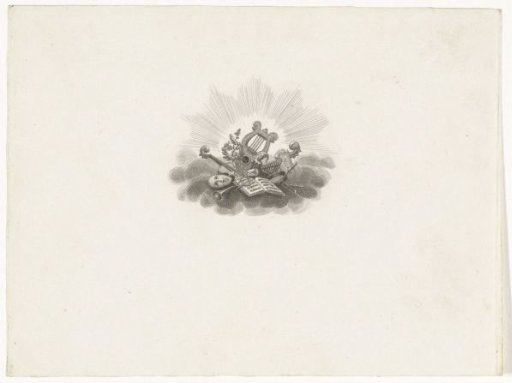 Vignette with symbols for music