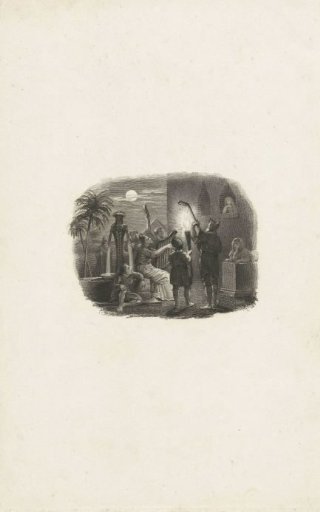 Group of Musicians Playing at Night Before a Woman's Window