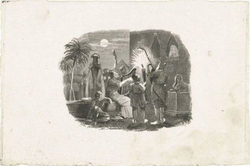 Group of Musicians Playing at Night Before a Woman's Window