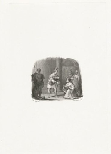 A Soldier Making Advances to a Young Woman