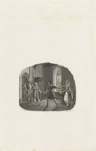 Woman Handing Her Husband His Sword