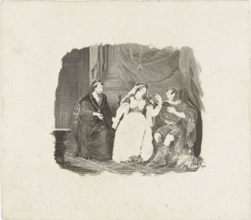 Woman Sitting Between Her Father and Her (Future) Husband