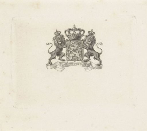 Coat of arms of the Netherlands with motto: Je Maintiendrai